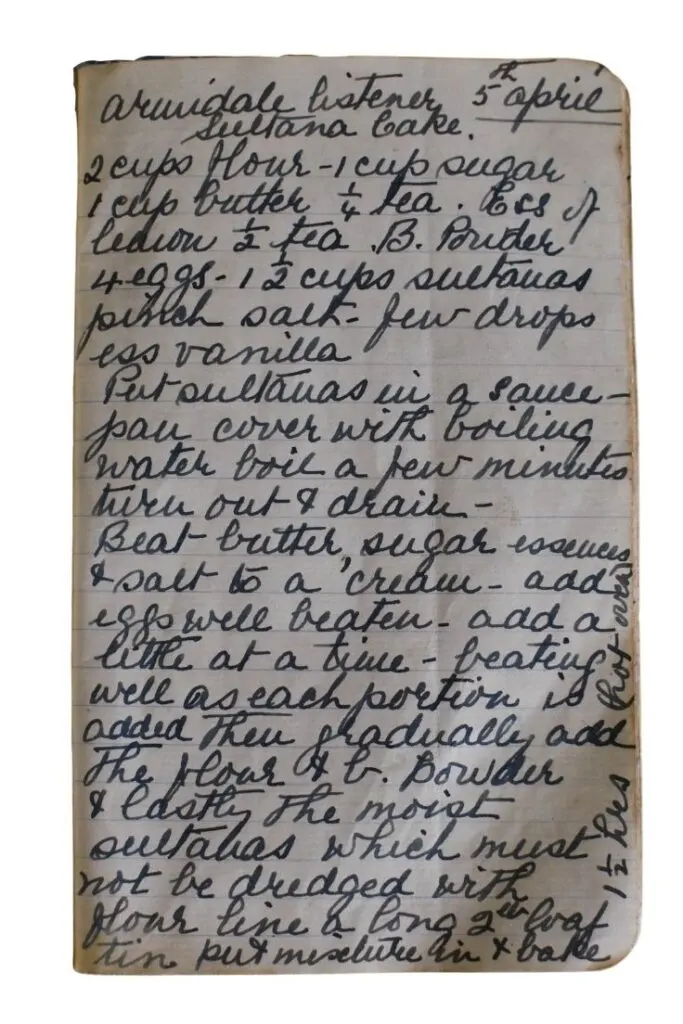 sultana cake recipe