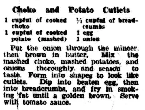 choko and potato cutlets