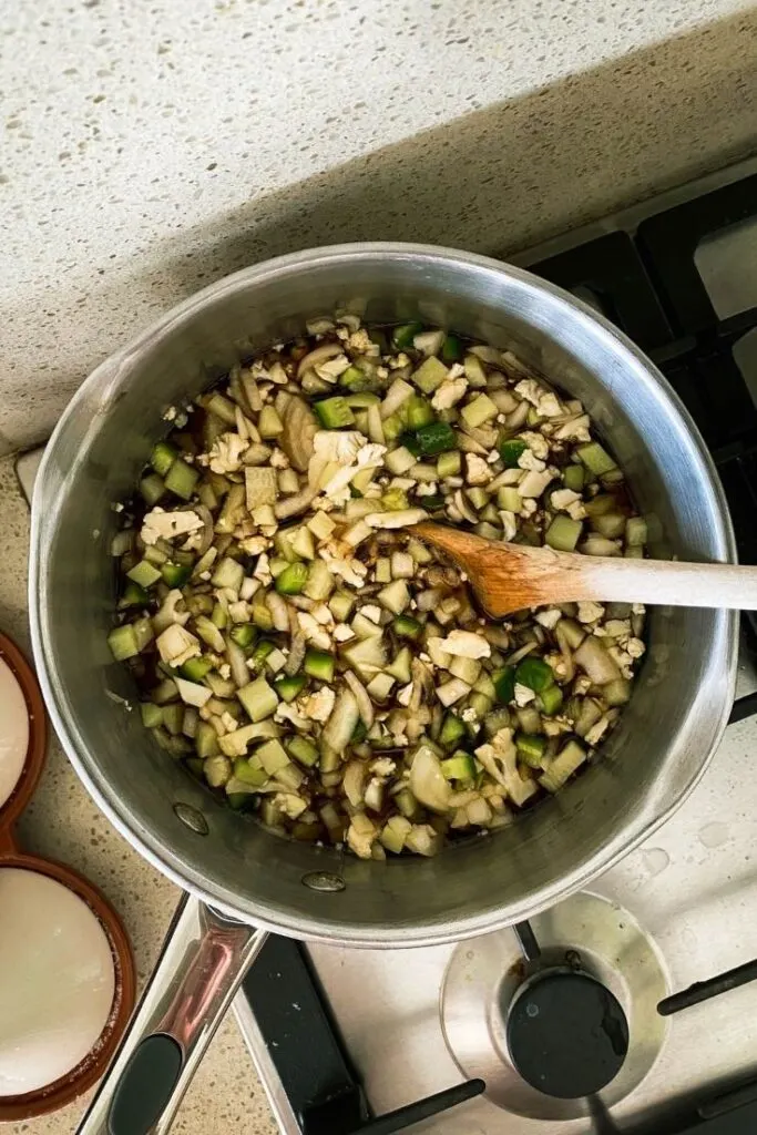 making choko pickles