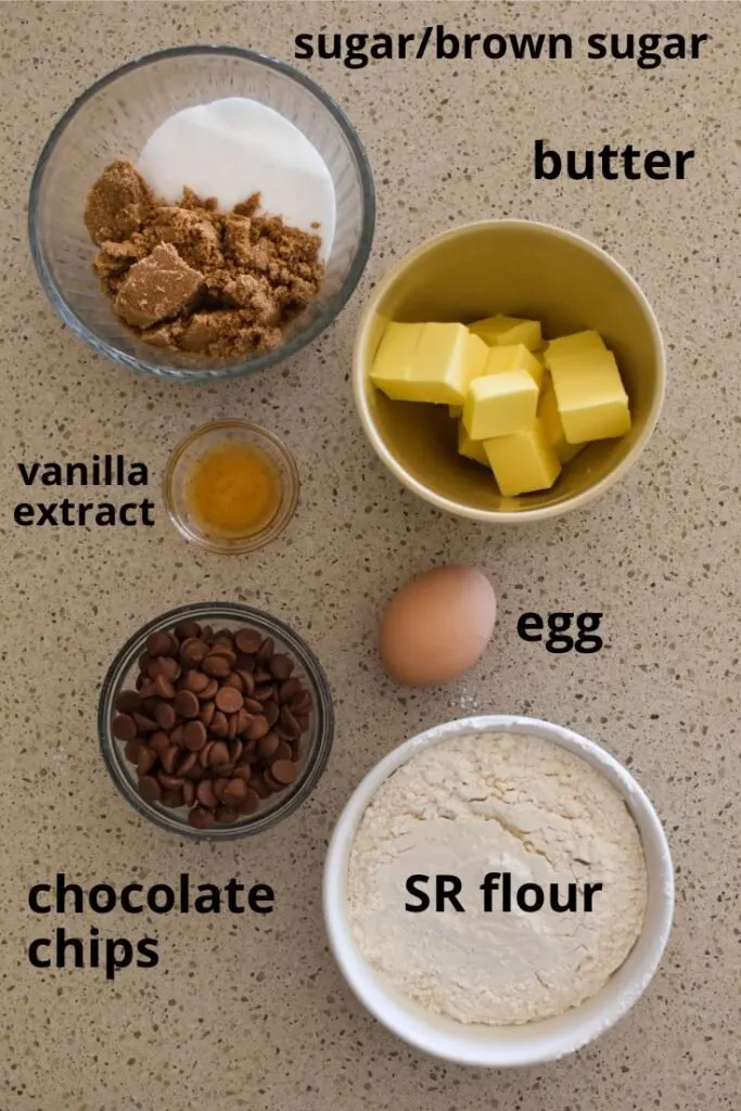 choc chip cookies ingredients