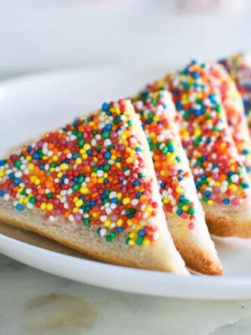 Fairy Bread on plate.