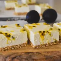Passionfruit Cheesecake Slice