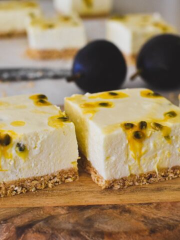 Passionfruit Cheesecake Slice