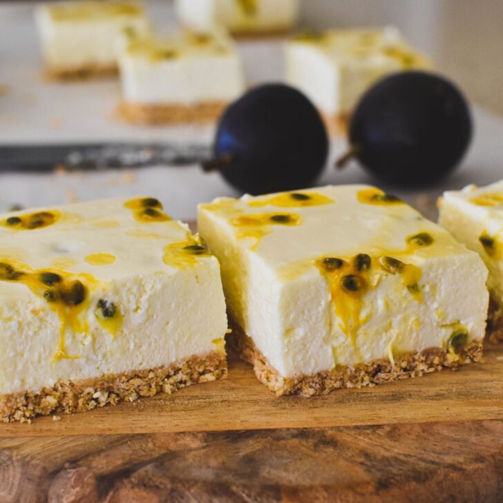 Passionfruit Cheesecake Slice