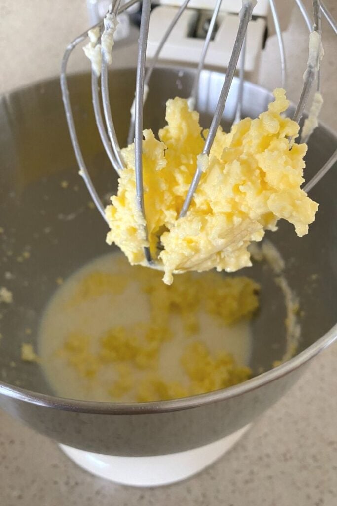 making homemade butter