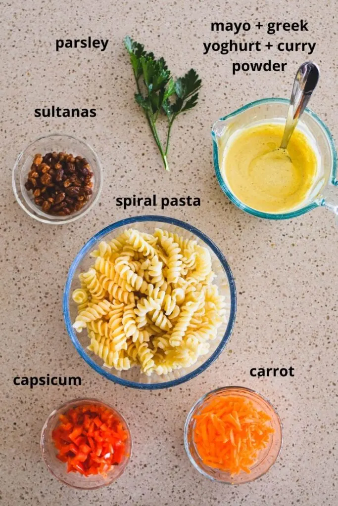 curried pasta salad ingredients 1