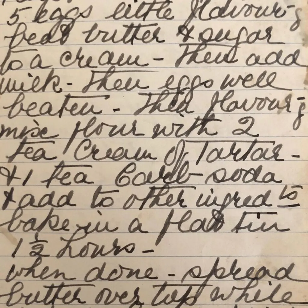 handwritten recipes