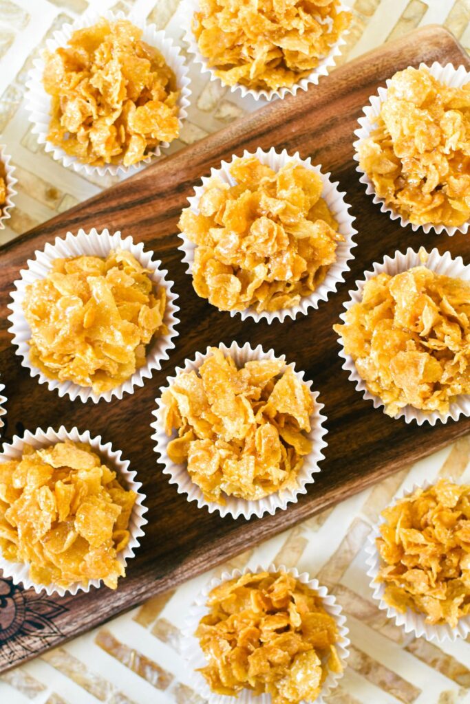 honey joys on serving platter.