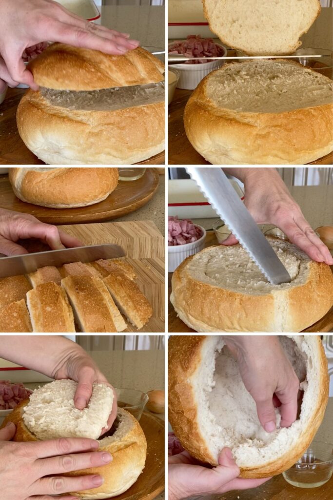 preparing cob loaf