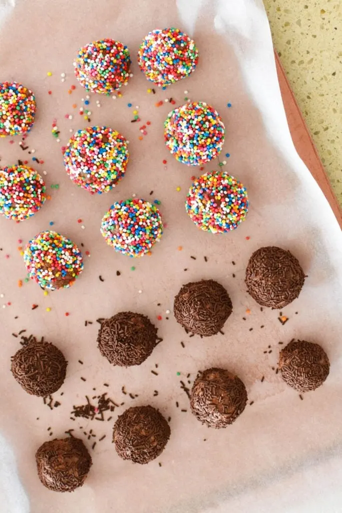 tim tam balls on tray