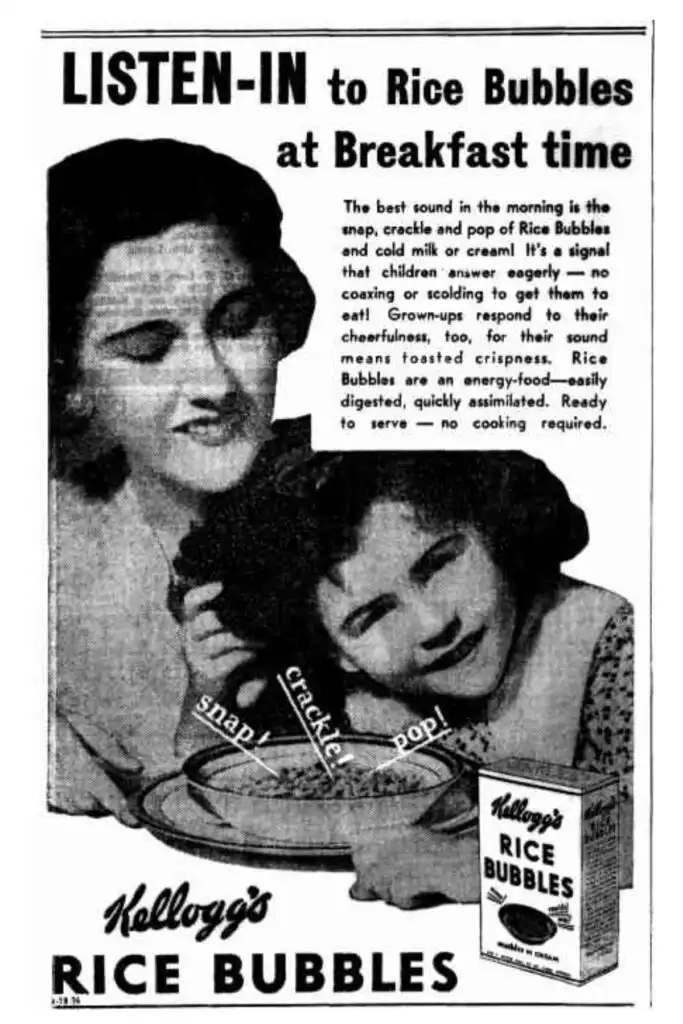 Rice Bubbles Recipe ad