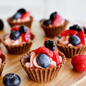 choc berry cups.