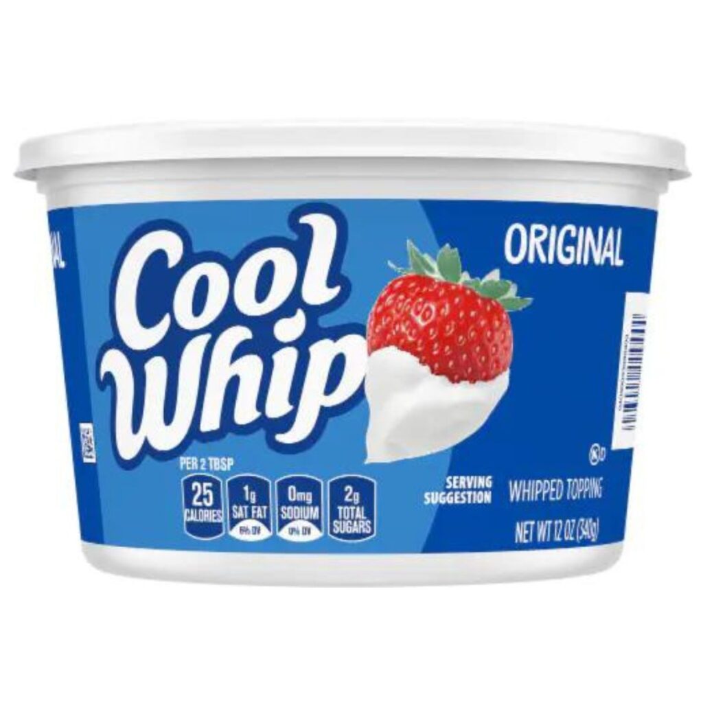 cool whip carton.