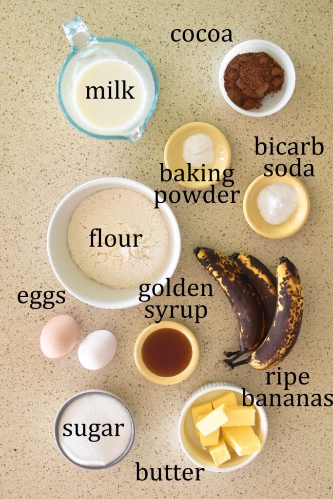 chocolate banana cake ingredients