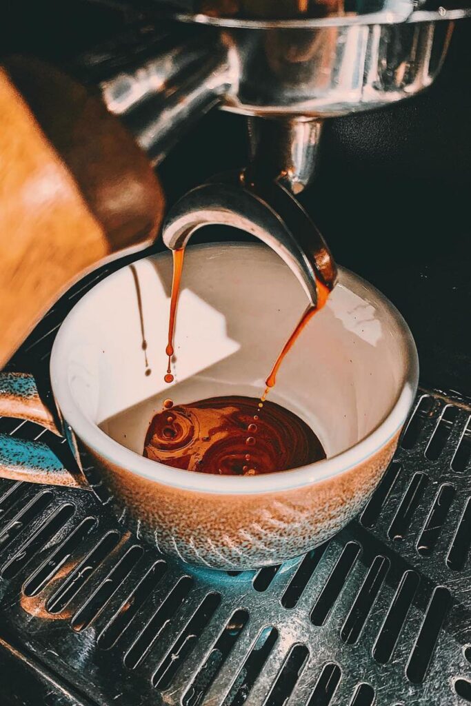 making coffee for coffee cake
