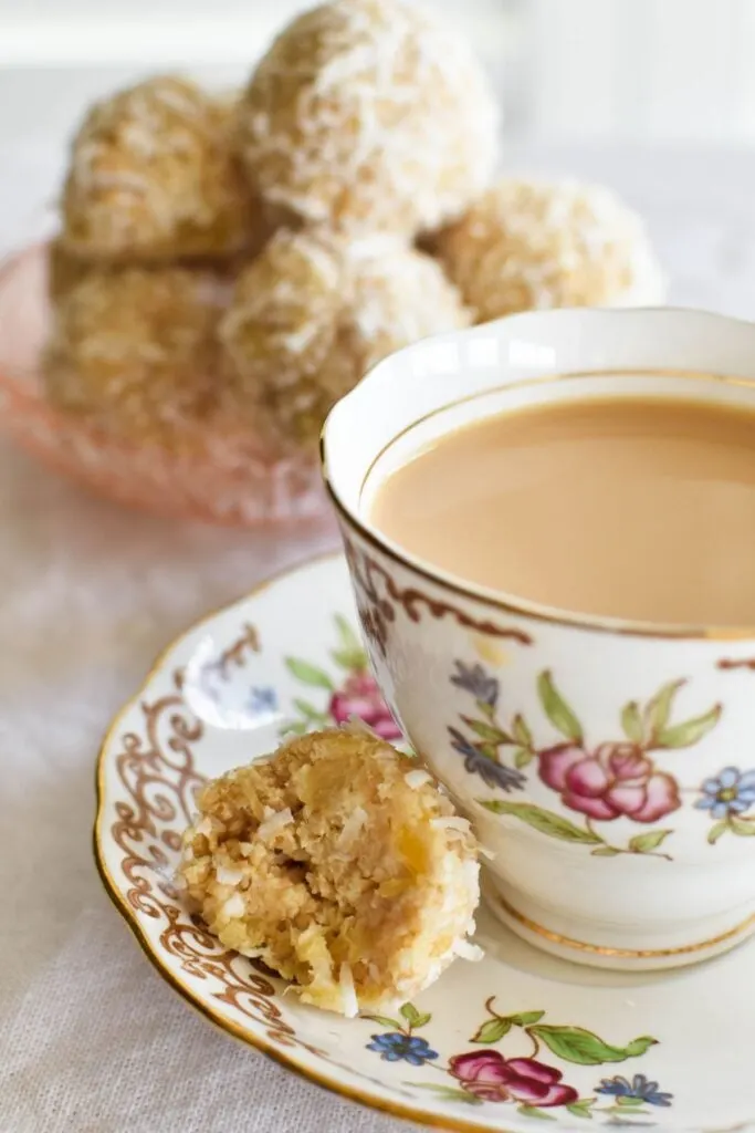 pineapple balls close up