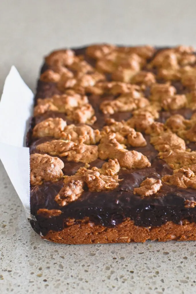 chocolate oat slice slab