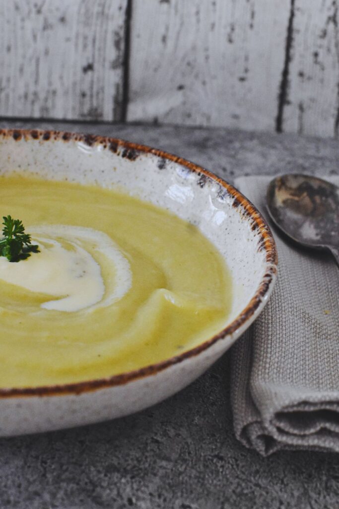 choko soup in bowl.