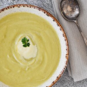 choko soup in bowl.