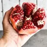 cut open pomegranate.