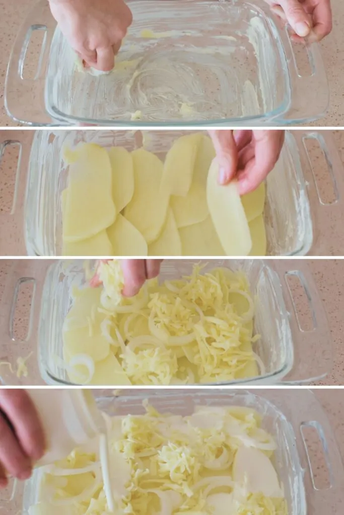 making potato bake