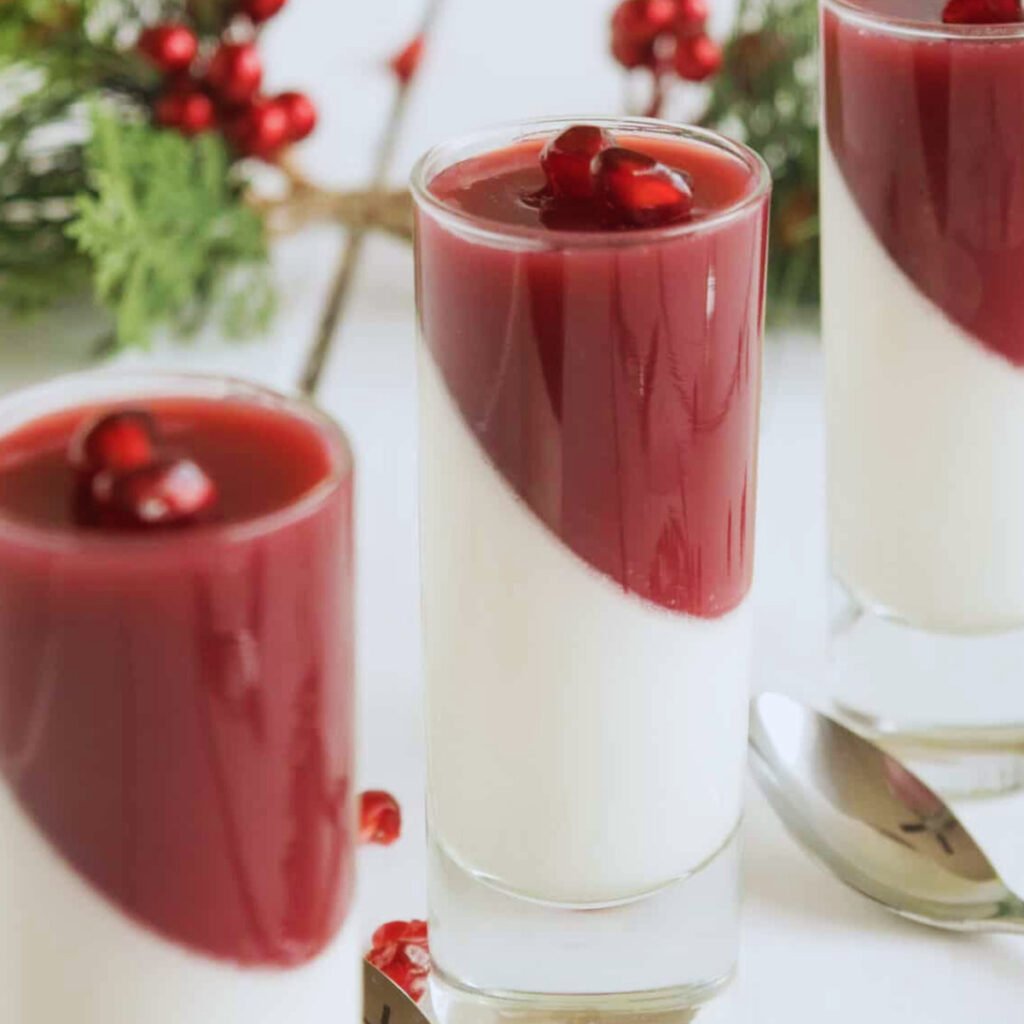 pomegranate panna cotta