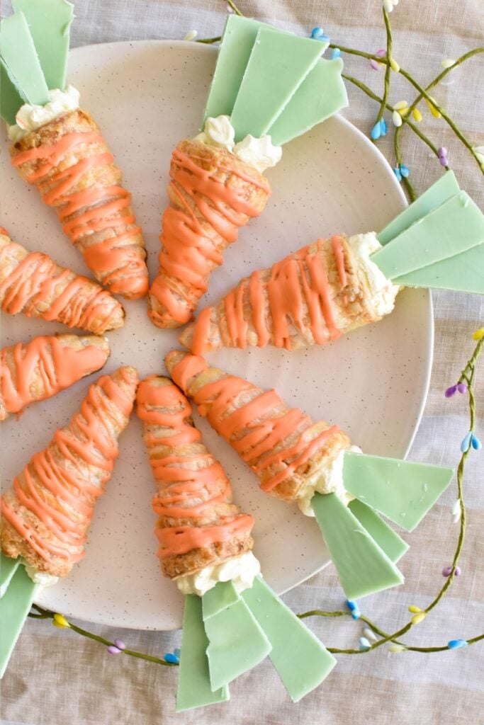 puff pastry carrots for easter.