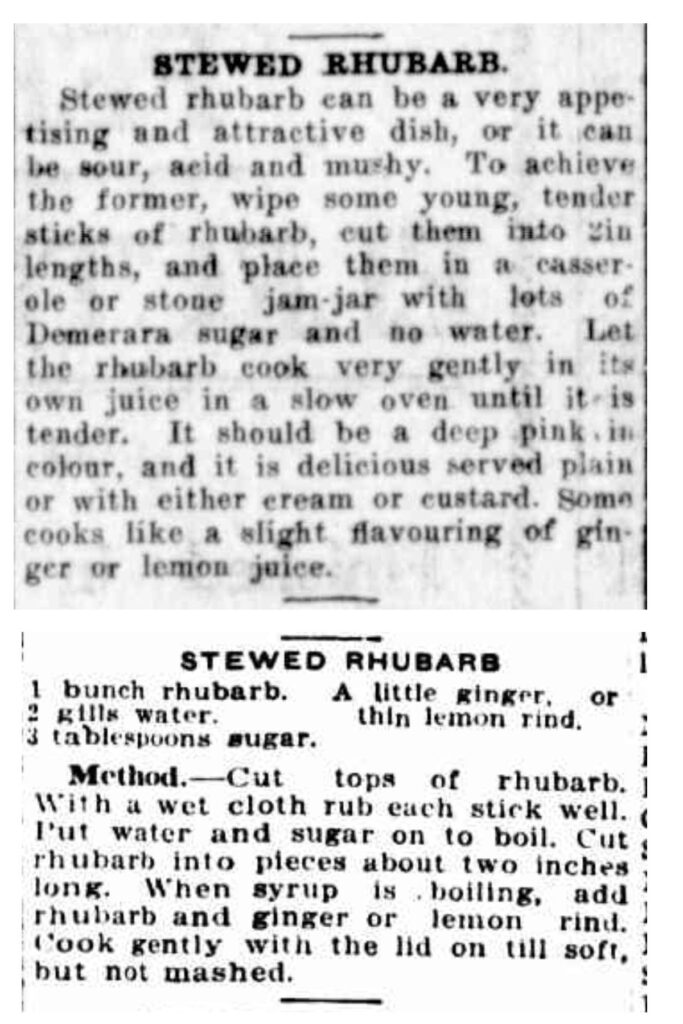 stewed rhubarb recipe