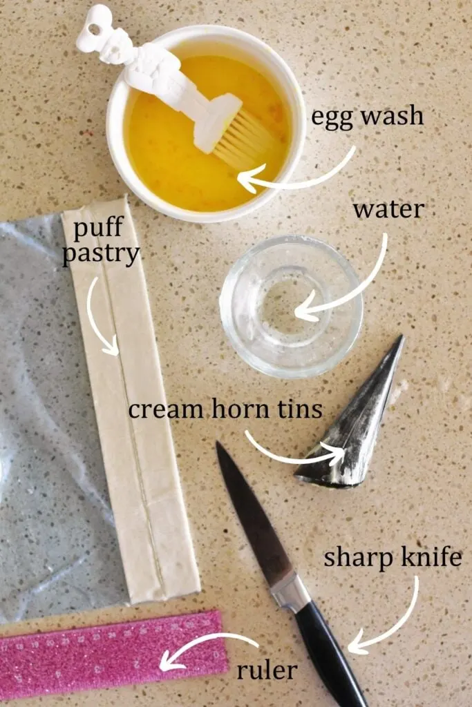 what you need to make cream horns