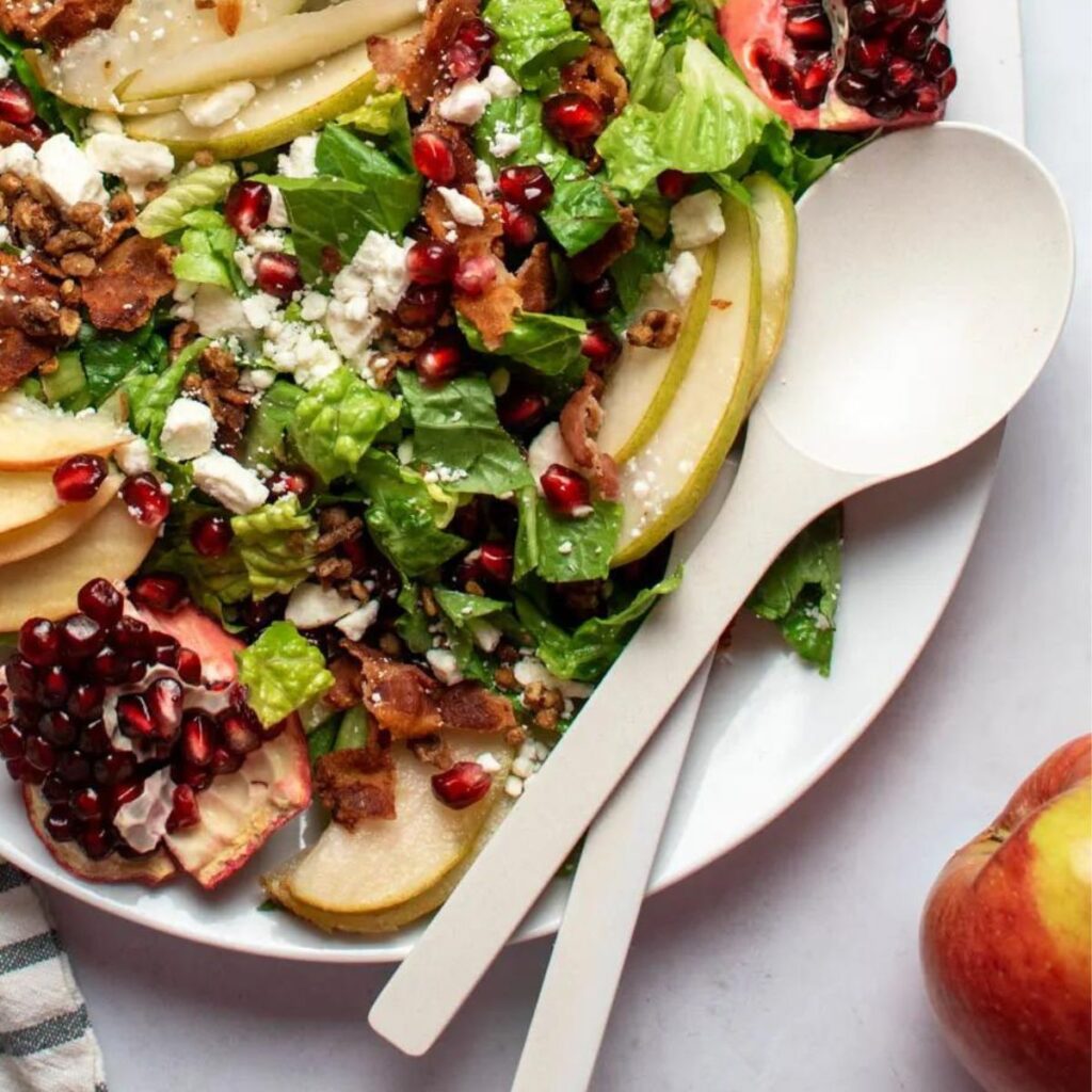 winter salad with pomegranate