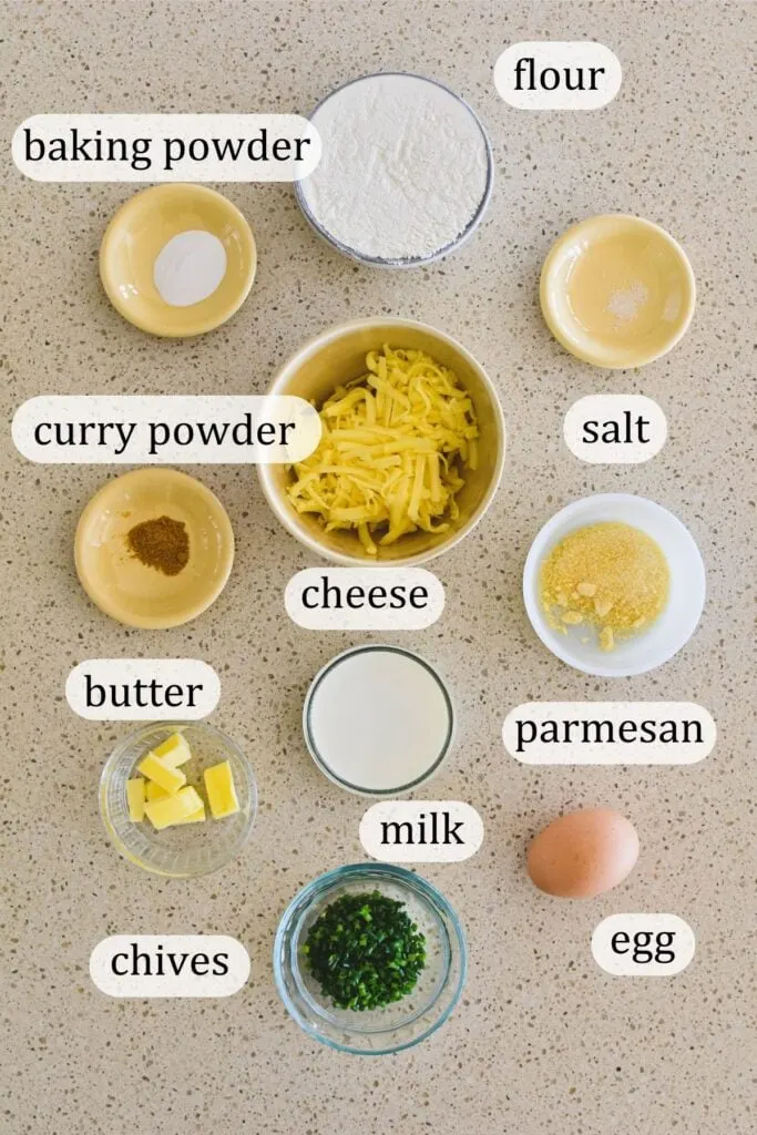 ingredients for cheese scones