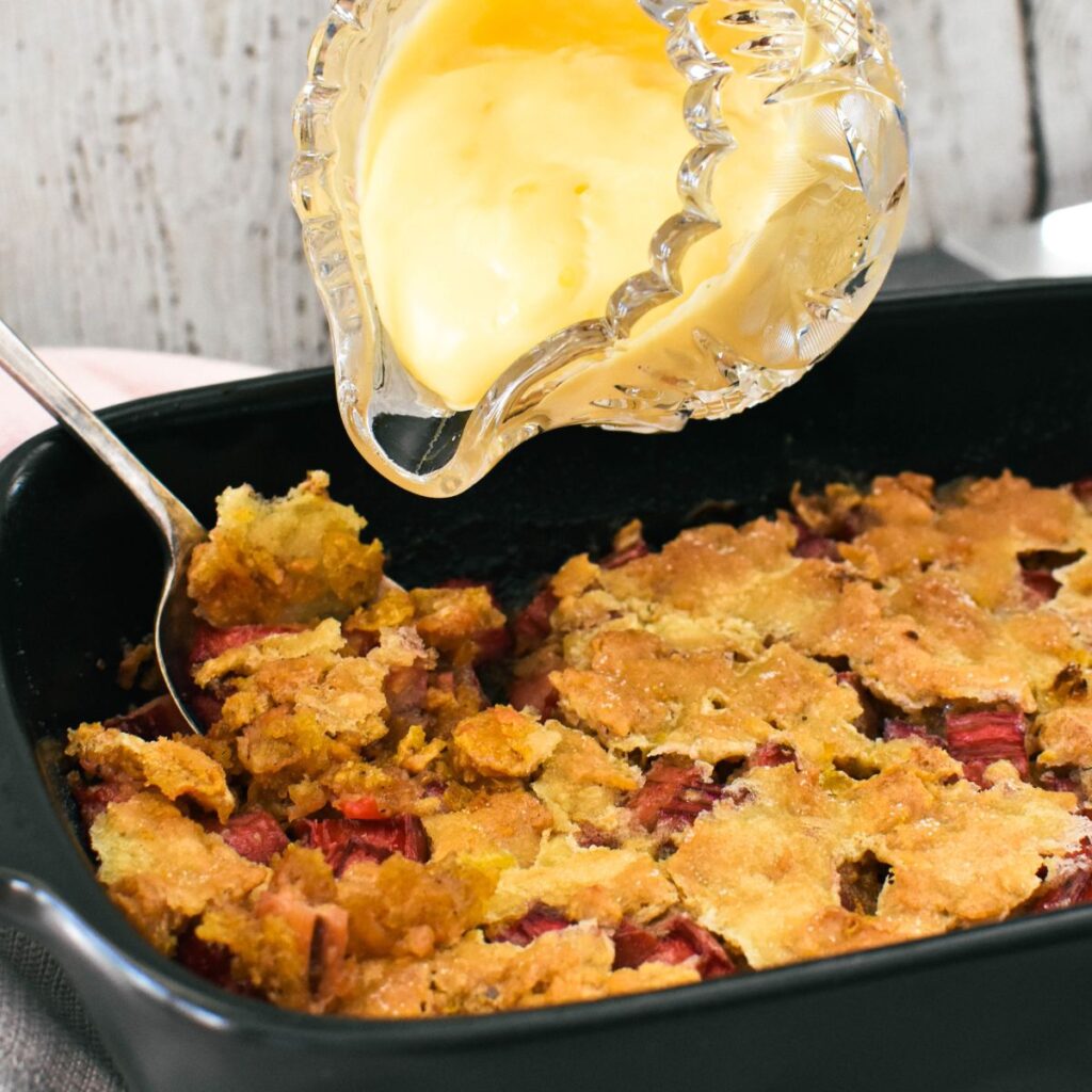 Rhubarb casserole.
