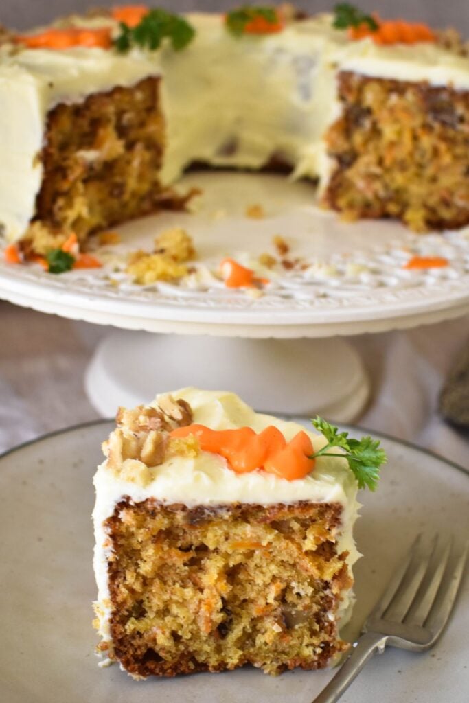 slice of pumpkin cake