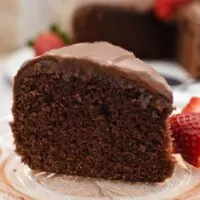boiled chocolate cake slice.