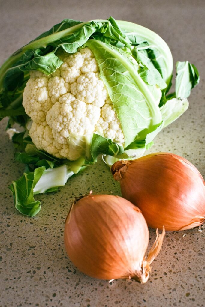 cauliflower and onion for pickles.