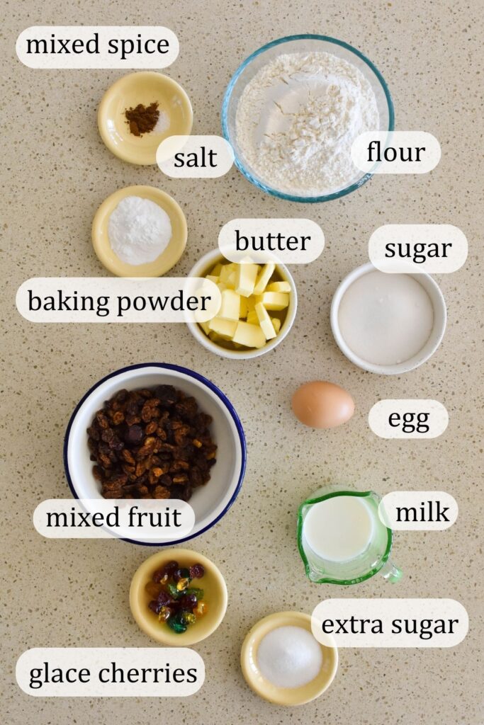 ingredients for rock cakes