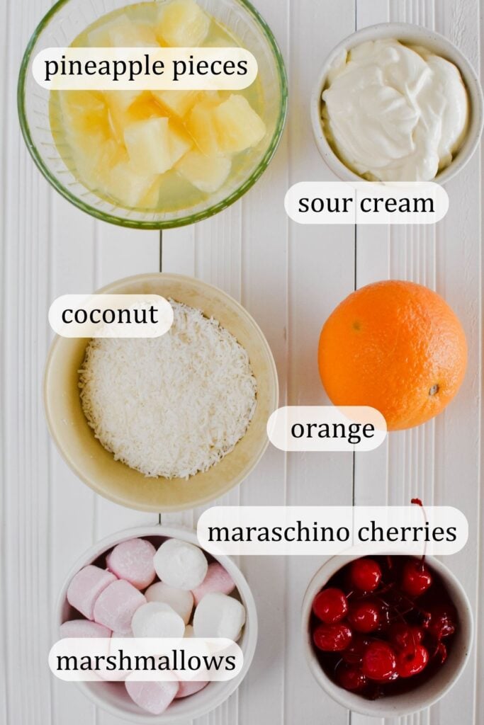 ambrosia salad ingredients.