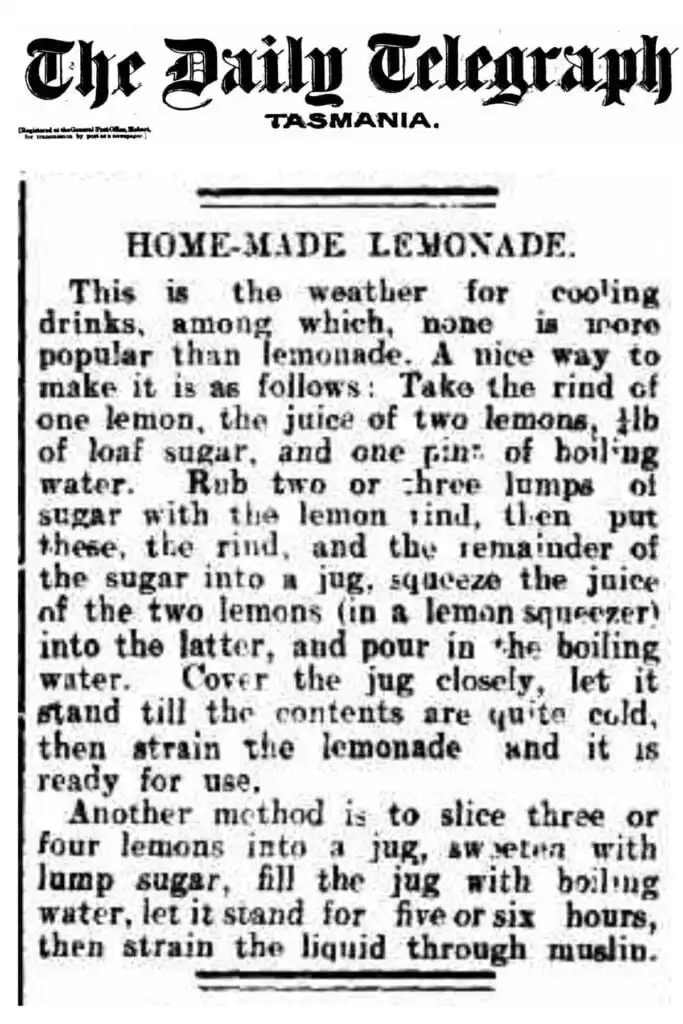 homemade lemonade recipe.