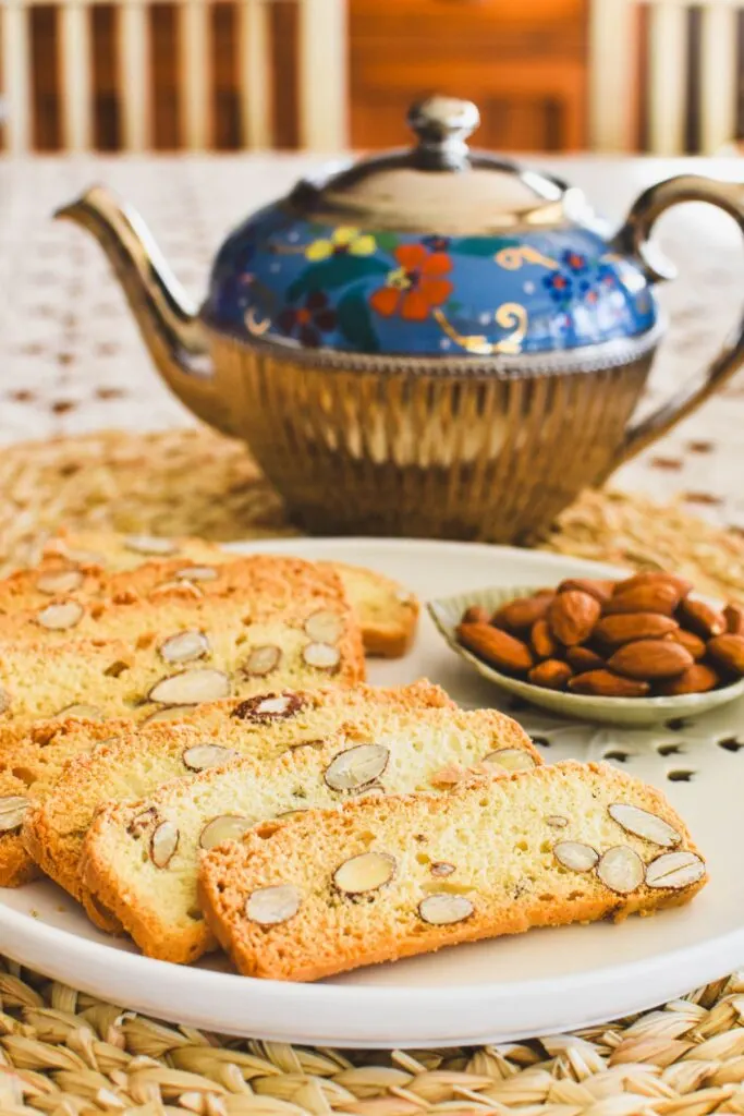 almond bread on plate