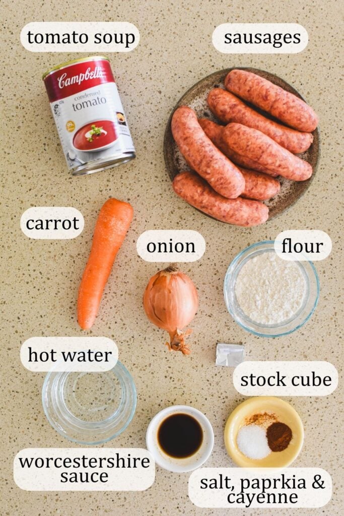 sausage casserole ingredients.