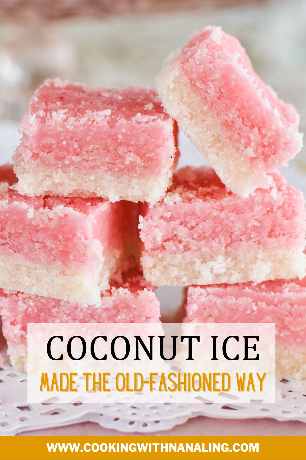 Coconut Ice Old fashioned Recipe Cooking with Nana Ling