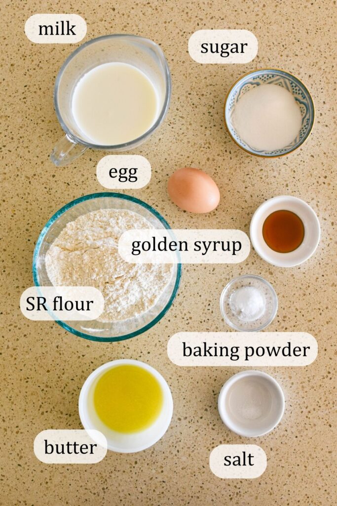 ingredients for pikelets.