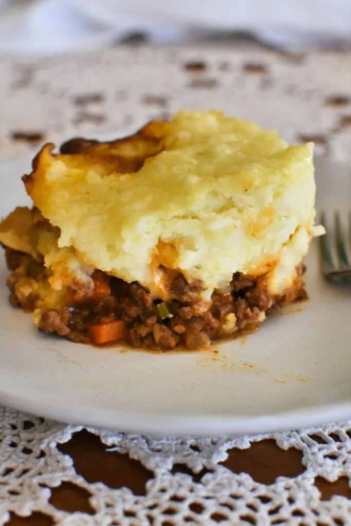 slice of cottage pie
