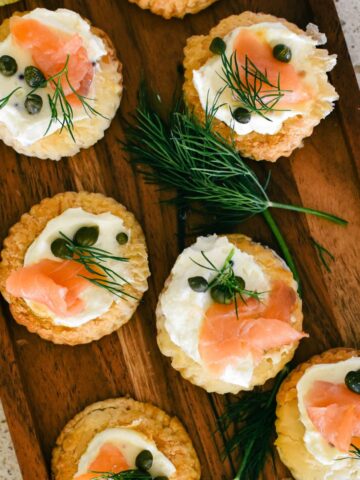 smoked salmon tartlets.