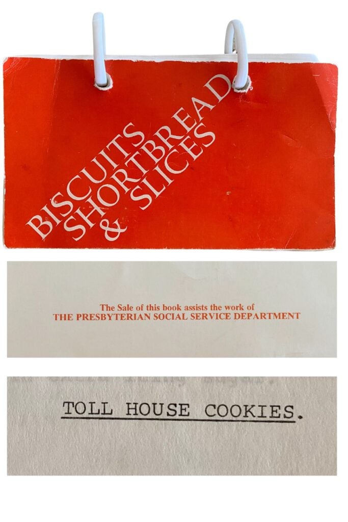 Toll House Cookies recipe.