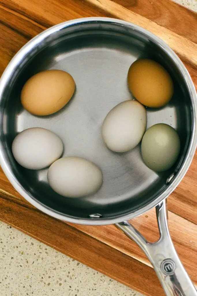 hard boiling eggs for devilled eggs.