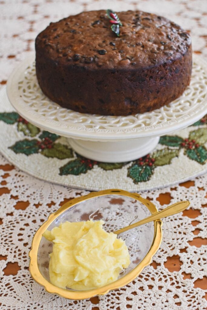 brandy butter in dish.