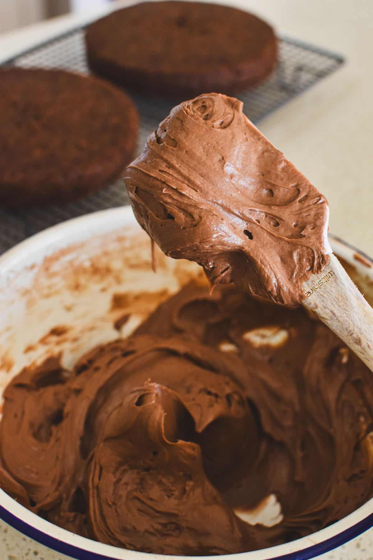 
Chocolate Cake Cream Cheese Icing.