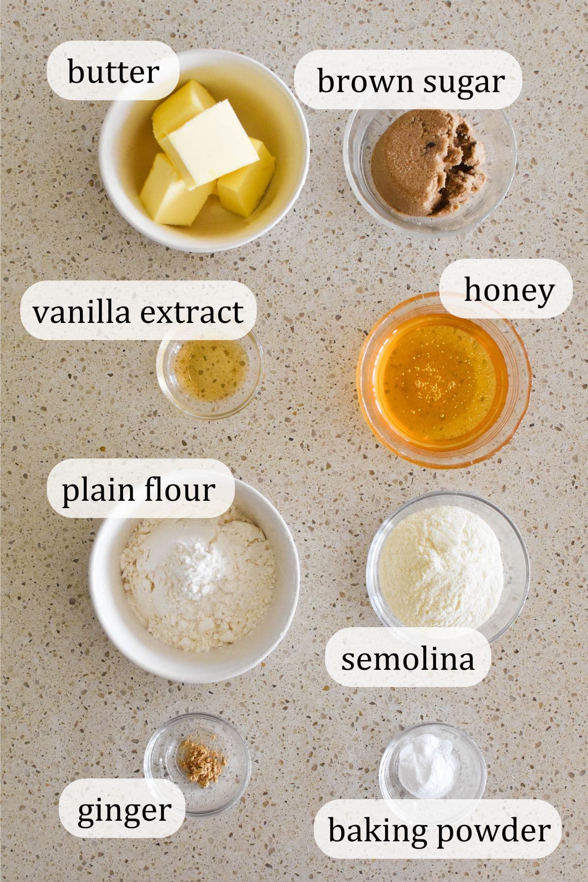 Honey Snaps ingredients.