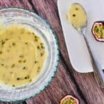 Passionfruit Icing in bowl.